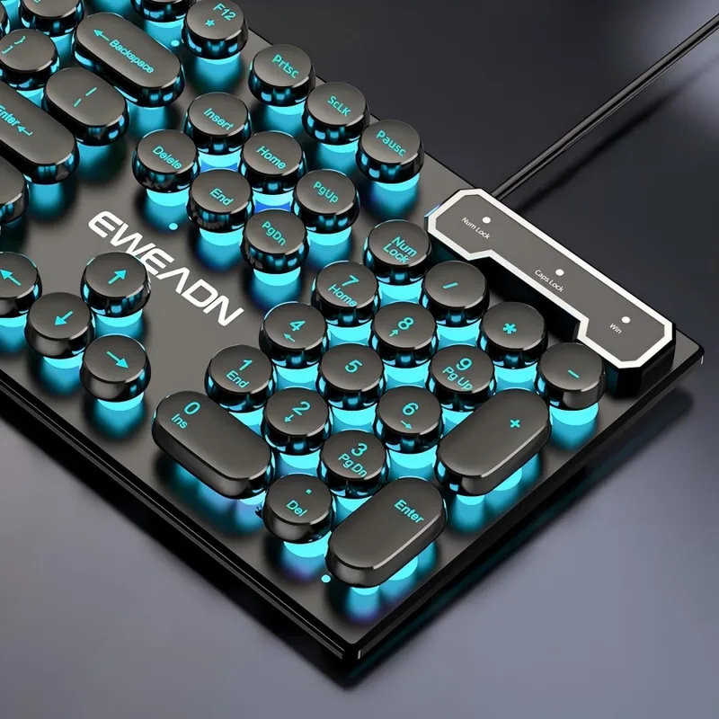 Gaming Keyboard Nearby - Set Keyboard dan Mouse Retro Punk