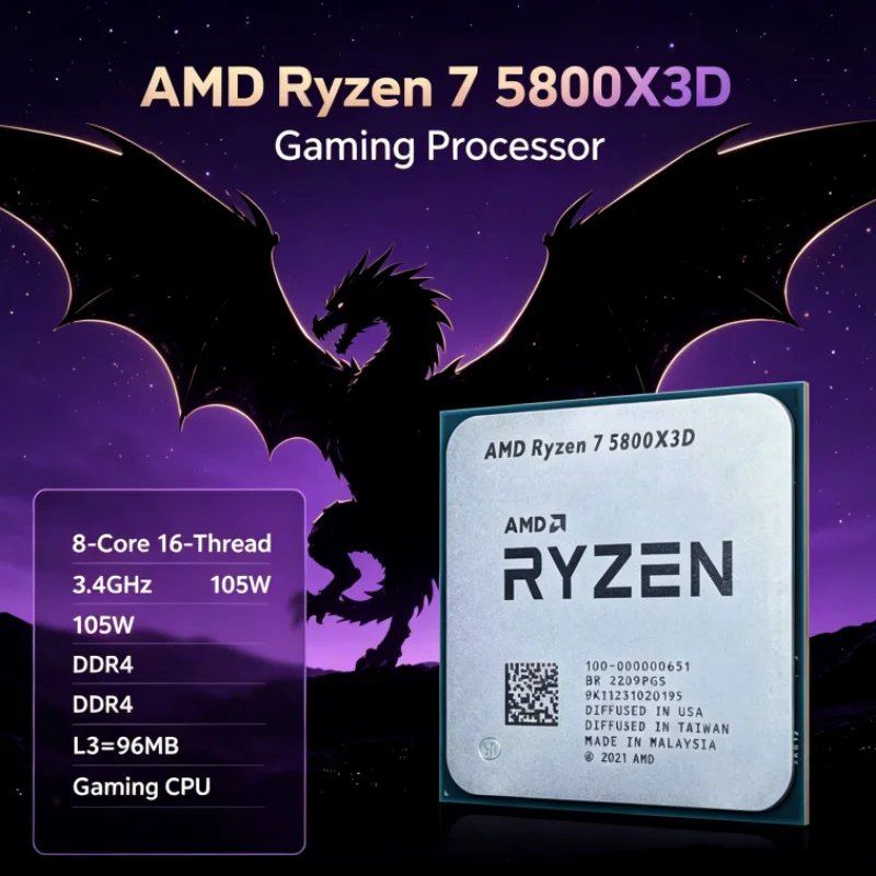 AMD R7 5800X3D 96 MB 8-Core 16 - Amd Cpu Ryzen 7 ulasan dan harga