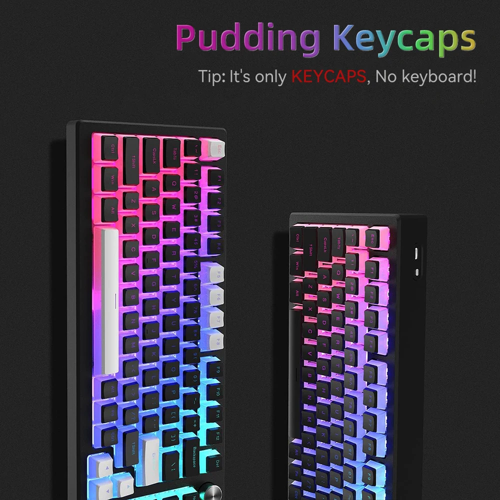 Keycap PBT Puding Baru 129 Tom - Keyboard Gaming Blue Switch ulasan dan harga