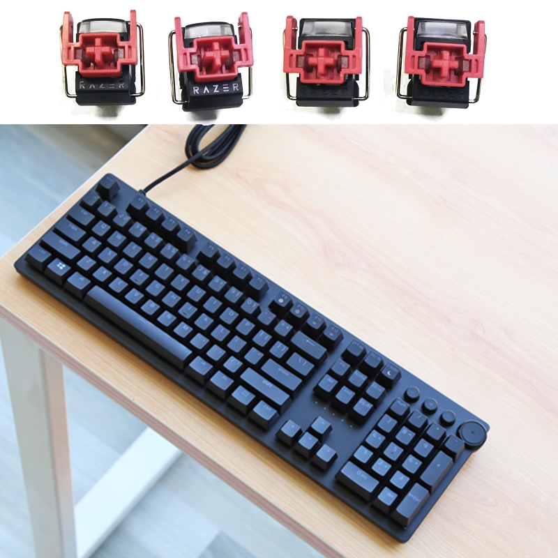 4 Buah Sakelar Optik Merah Lin - Gaming Keyboard Hot Swappable ulasan dan harga