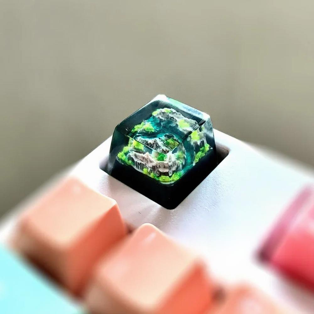 Keycaps Resin RGB Mountain And - Gaming Keyboard No Rgb ulasan dan harga
