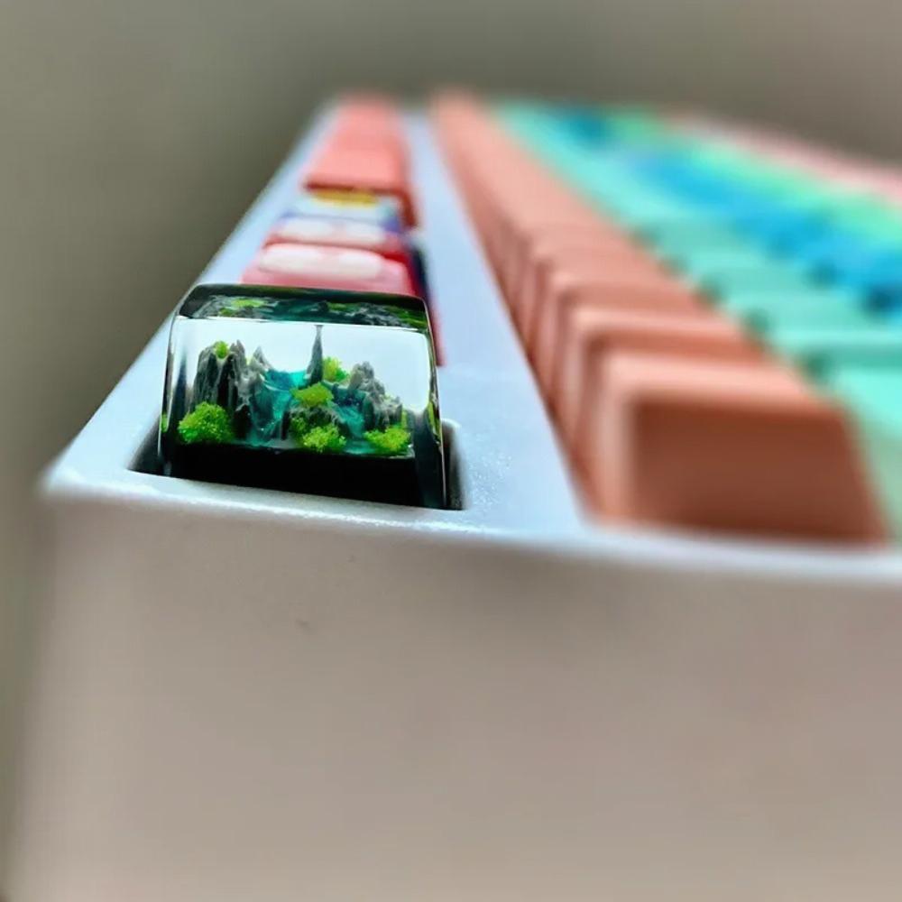 Keycaps Resin RGB Mountain And - Gaming Keyboard No Rgb ulasan dan harga